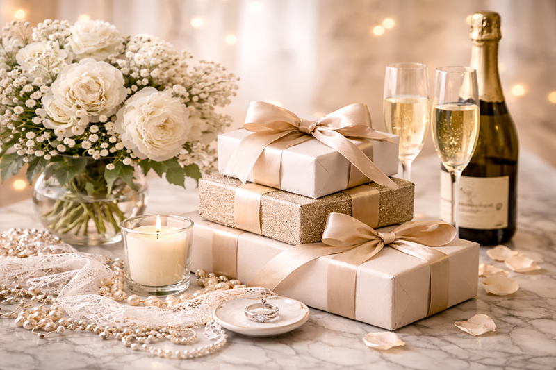 Elegant gift arrangement and accessories